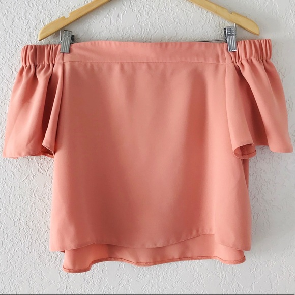 Topshop Tops - Topshop Bardot Livvi Off the Shoulder Top